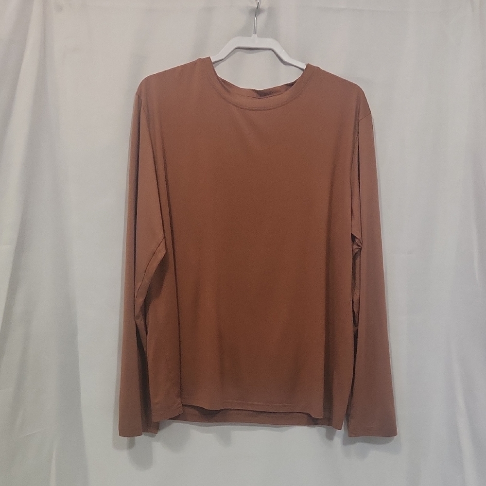Source Unknown Long Sleeve Crew Neck Shirt - Rust